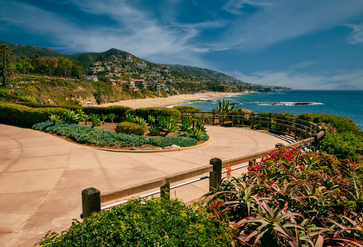 Coastal walkway overlooking Laguna Beach — photo by Daniel Salcius