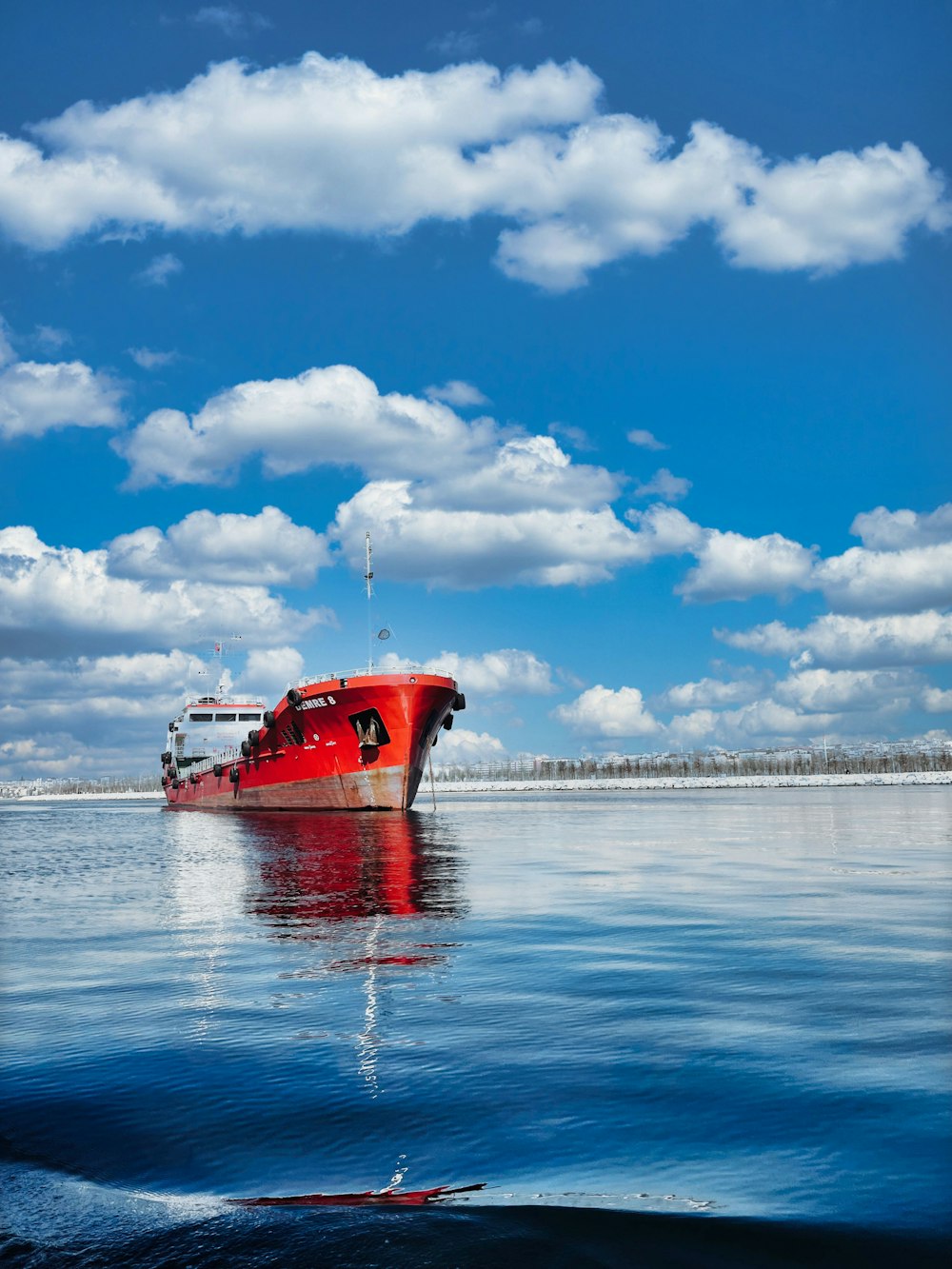 a boat in the water