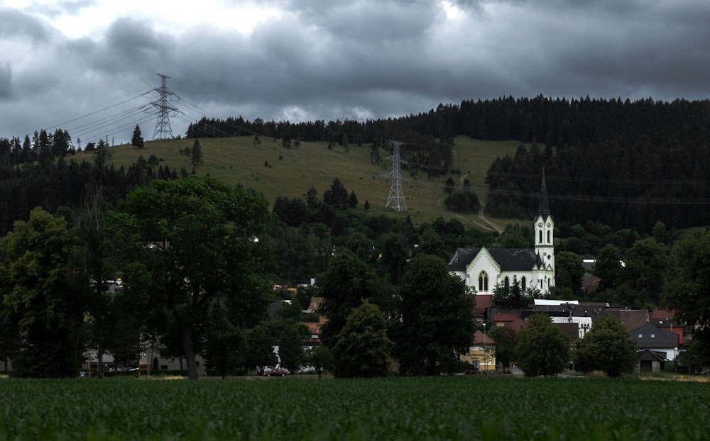 a church on a hill