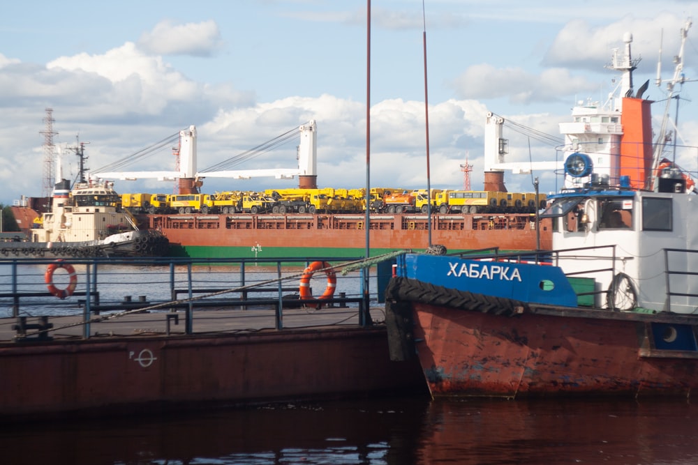 boats docked at a pier