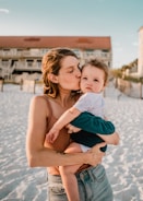 a person holding a baby