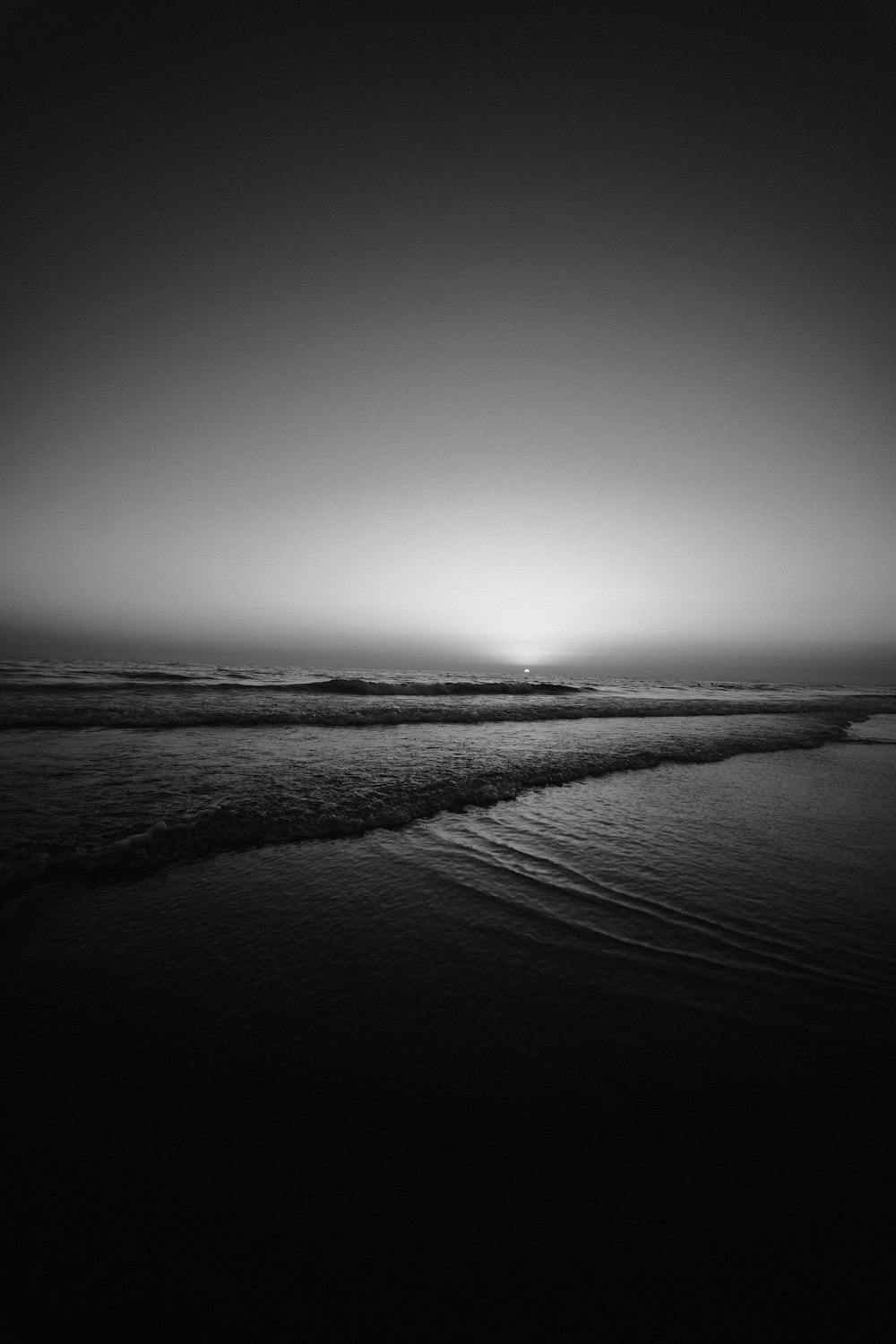 a beach at night