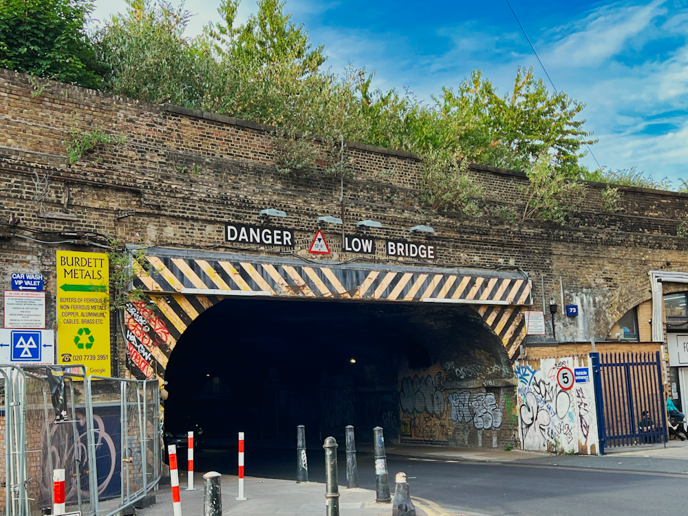 a tunnel with graffiti