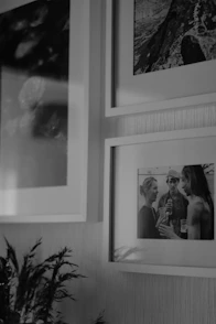 a group of pictures on a wall