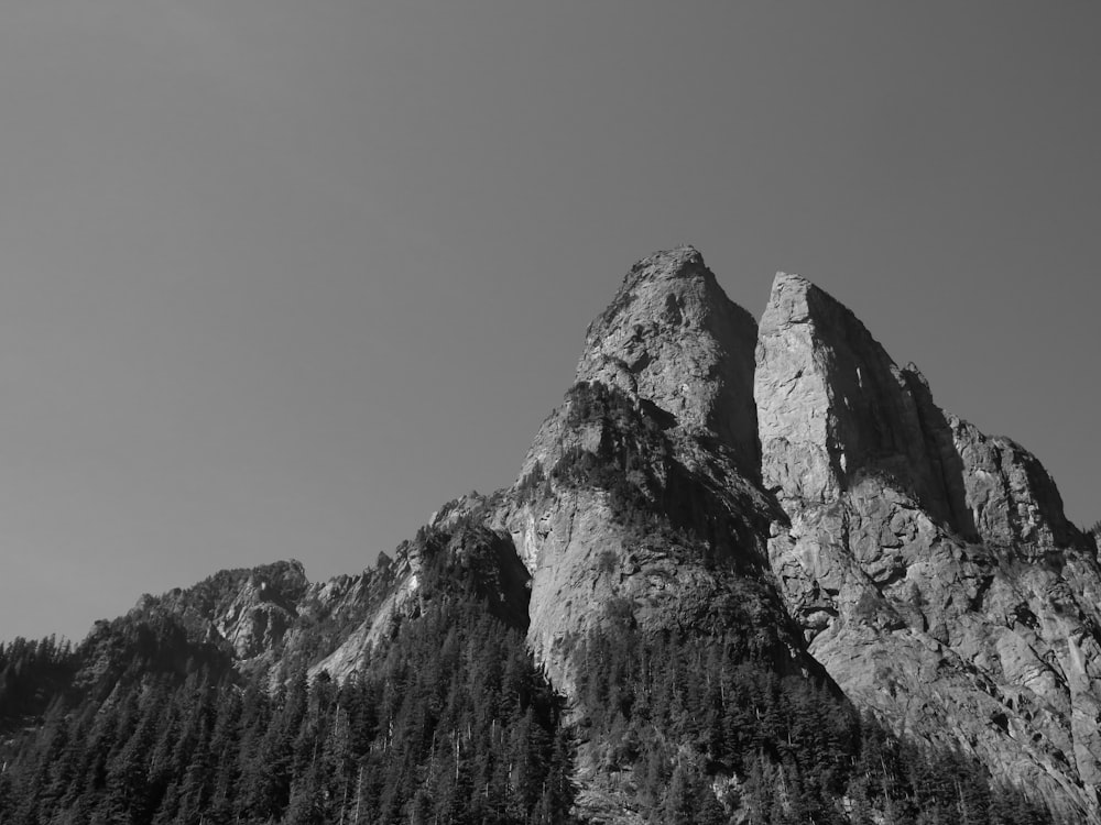 a mountain with snow