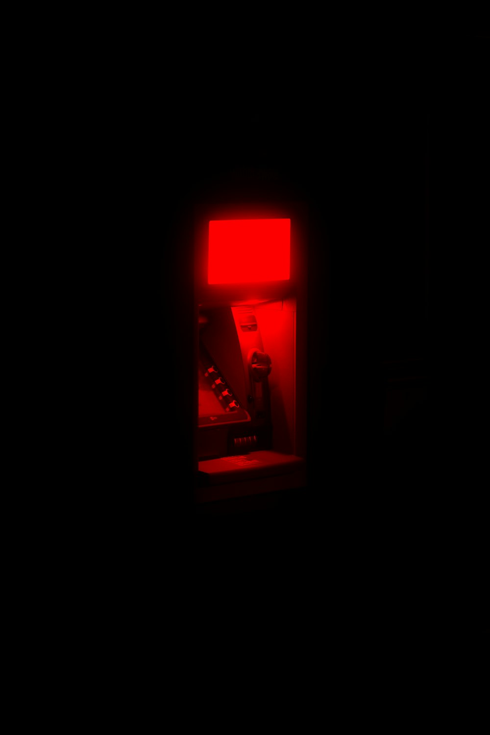 a red and black light