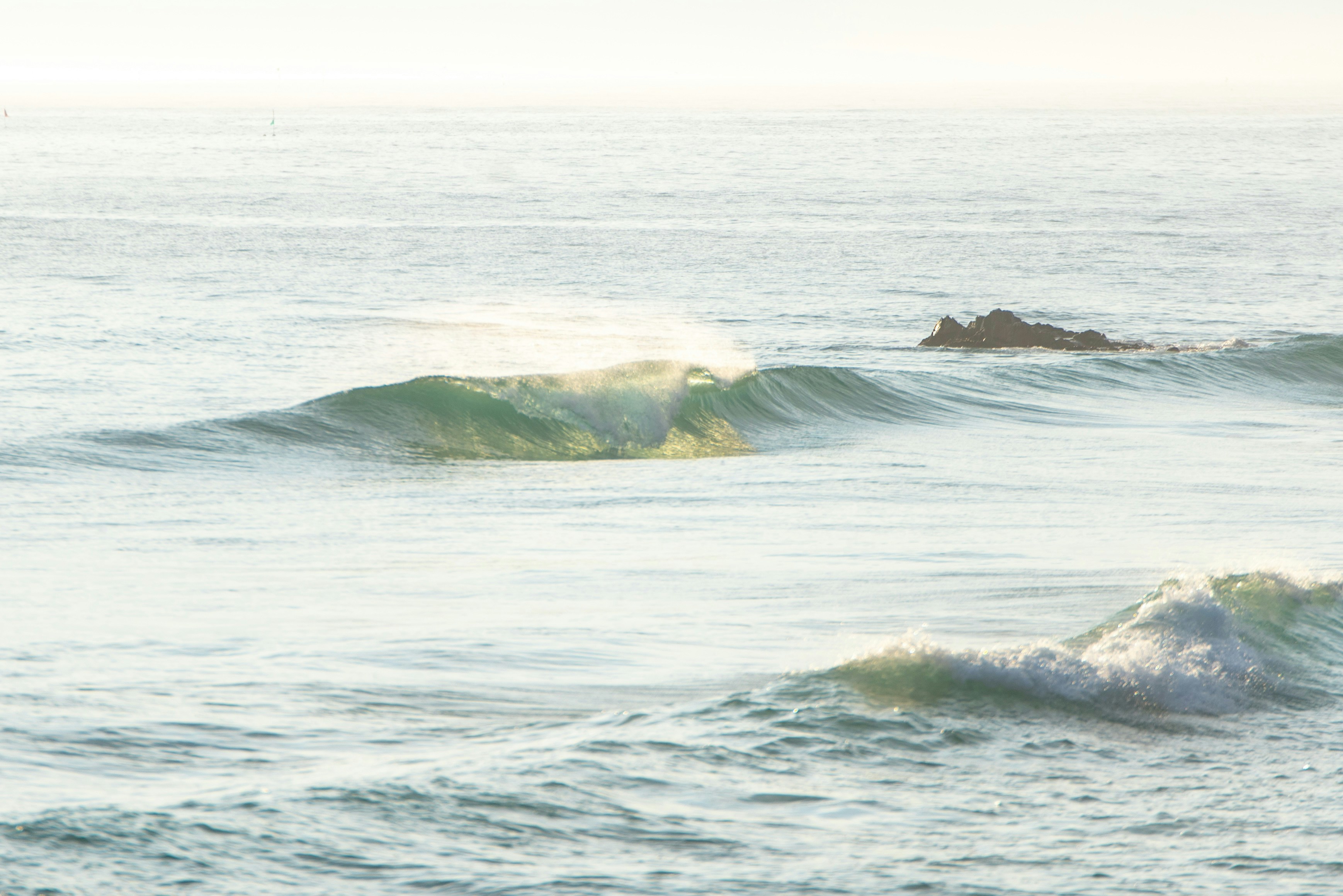 waves crashing on a beach