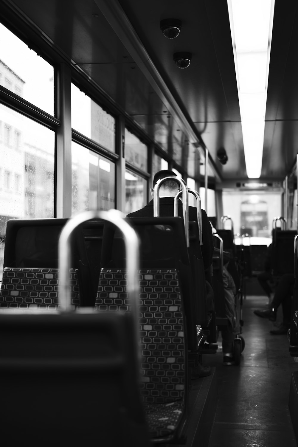 a bus with empty seats