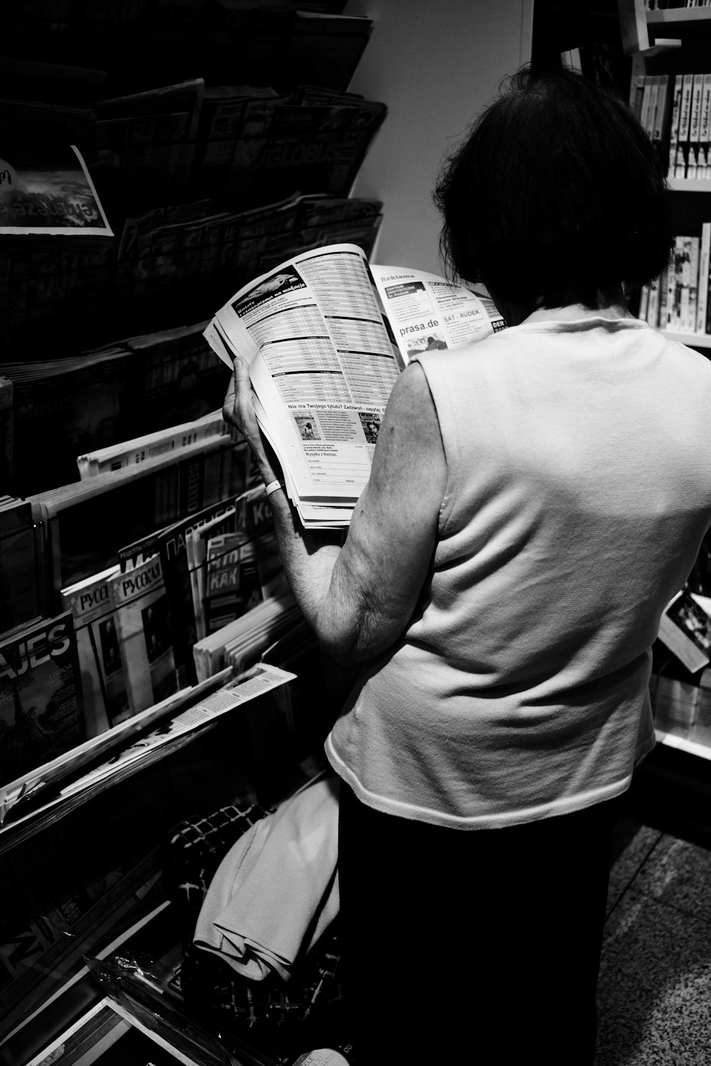 a man reading a book