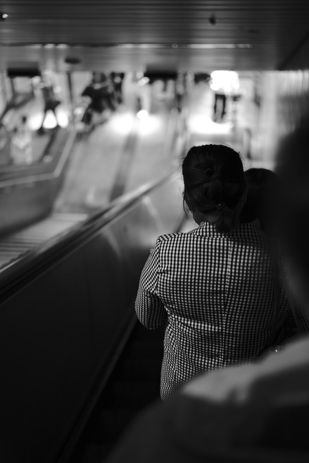 a person sitting in a train