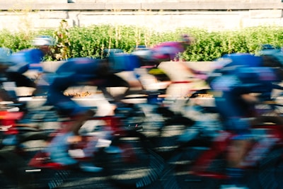 Dynamic collage of athletes cycling and snowboarding in action, showcasing strength and speed.