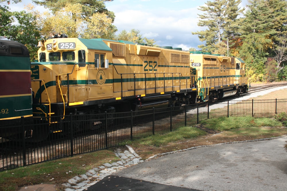 a train on the railway tracks