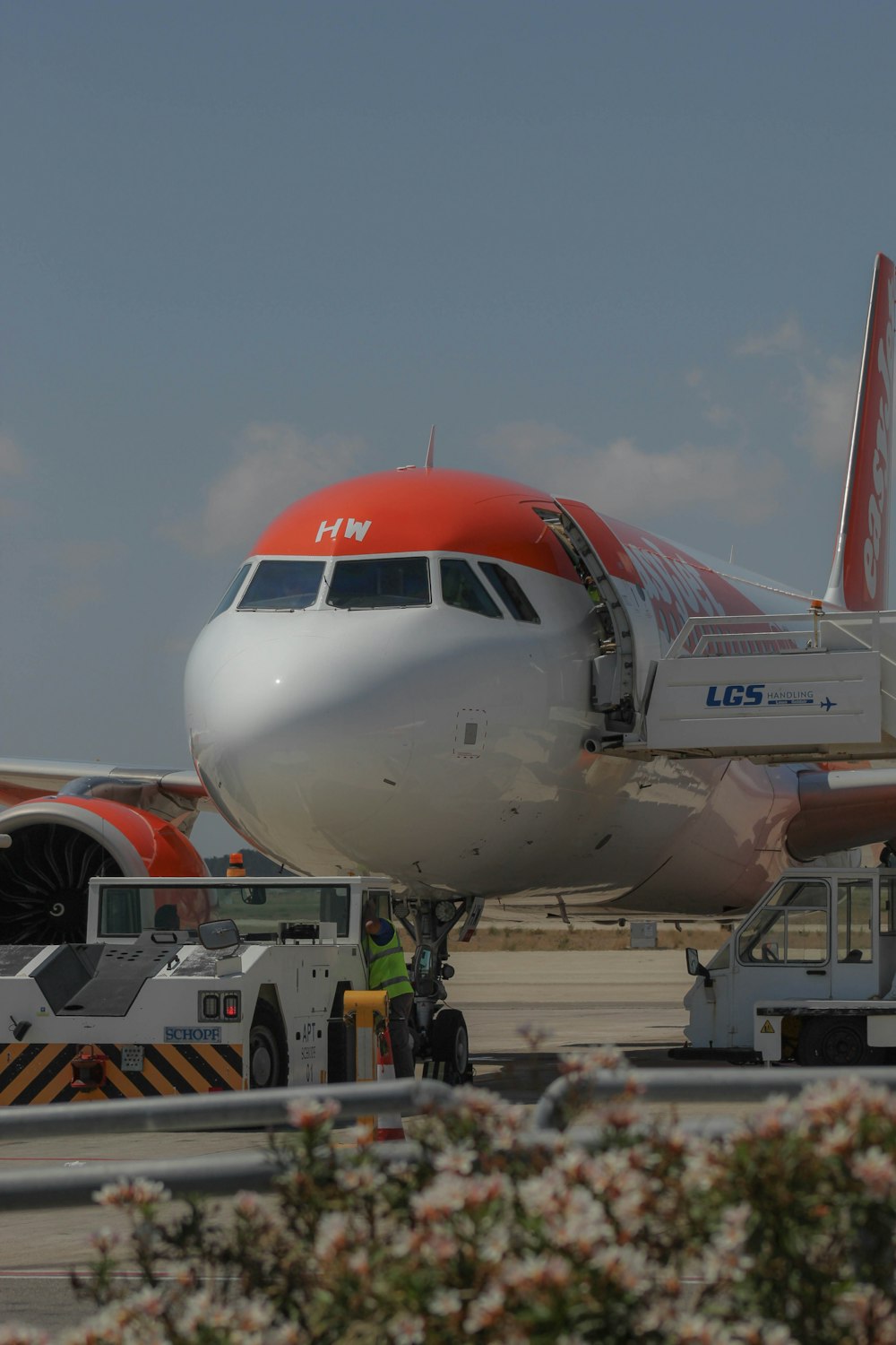 an airplane on the tarmac