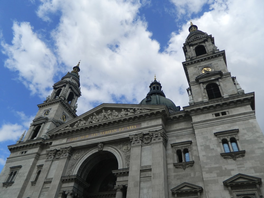 a large building with a clock tower