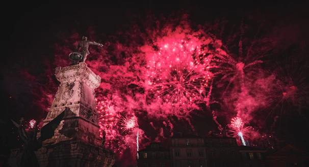 fireworks in the sky