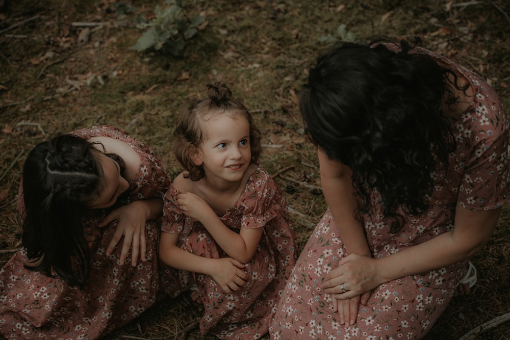 a person holding a child