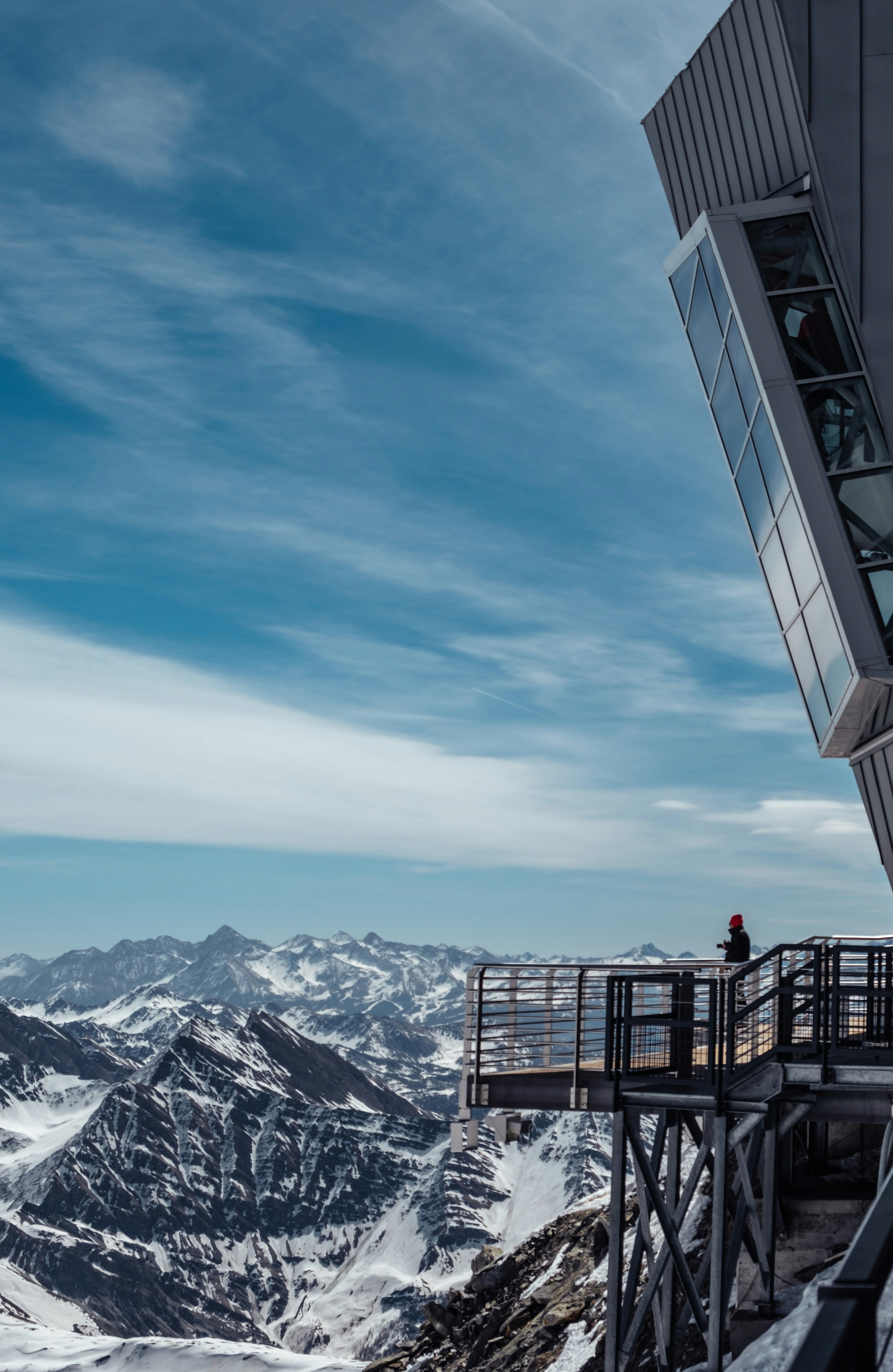 a person on a ski lift