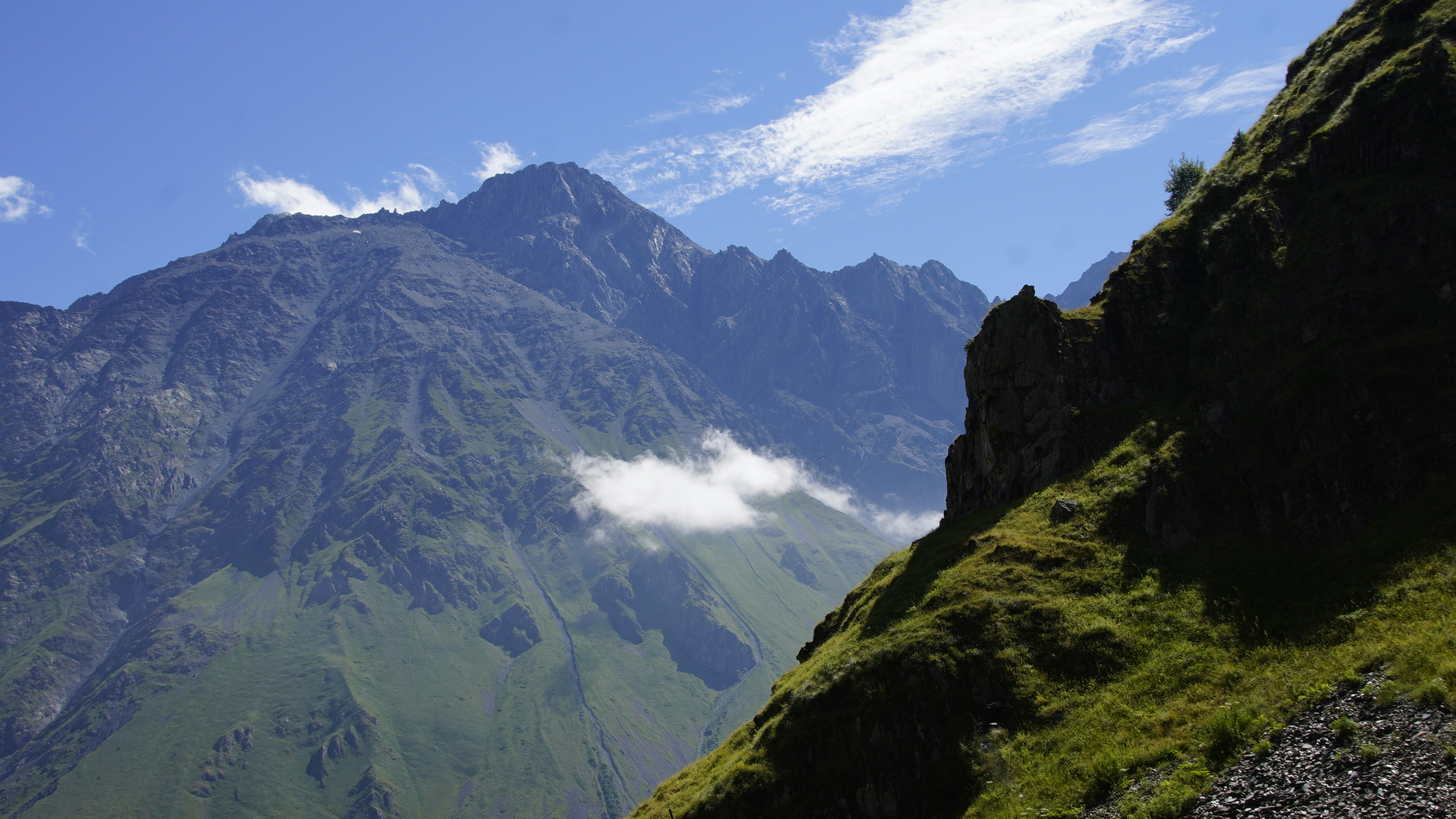 Kazbegi, Georgia - Top mountain side of Katzbegi, Georgia.