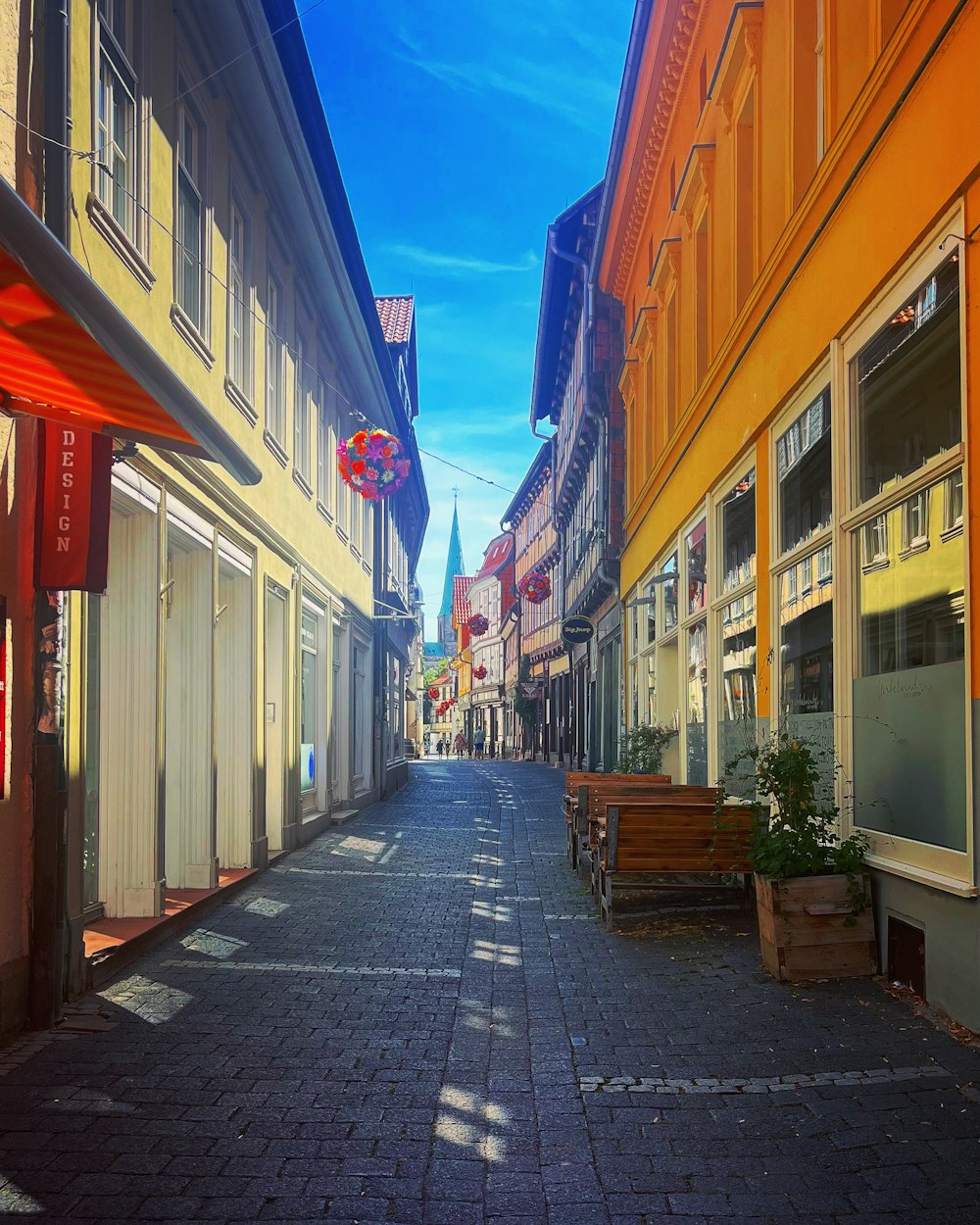 a street with buildings on both sides