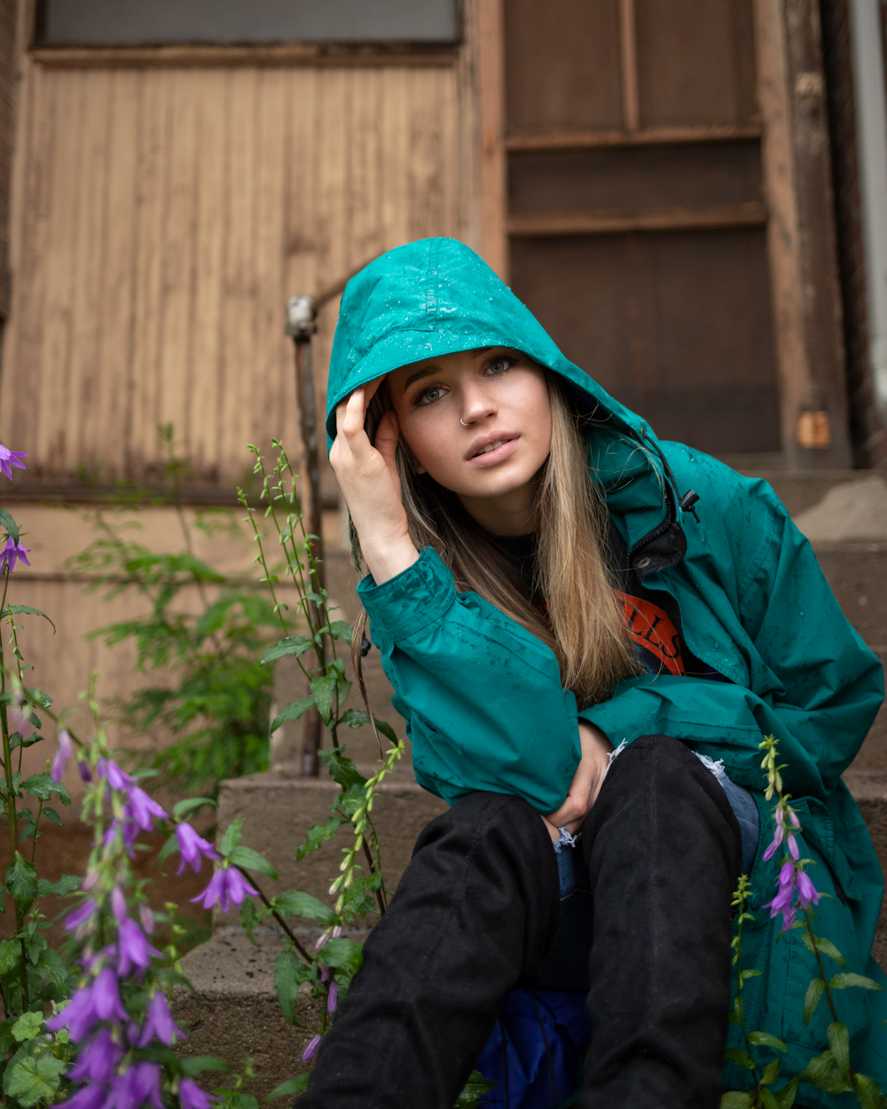 a person sitting on a bench