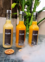 a group of bottles of alcohol