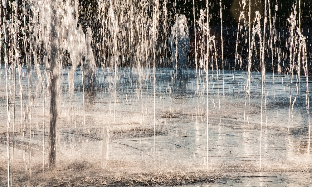a fountain of water