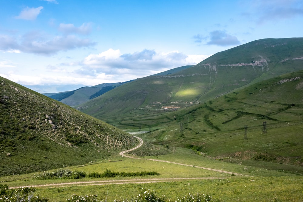 a road in a valley