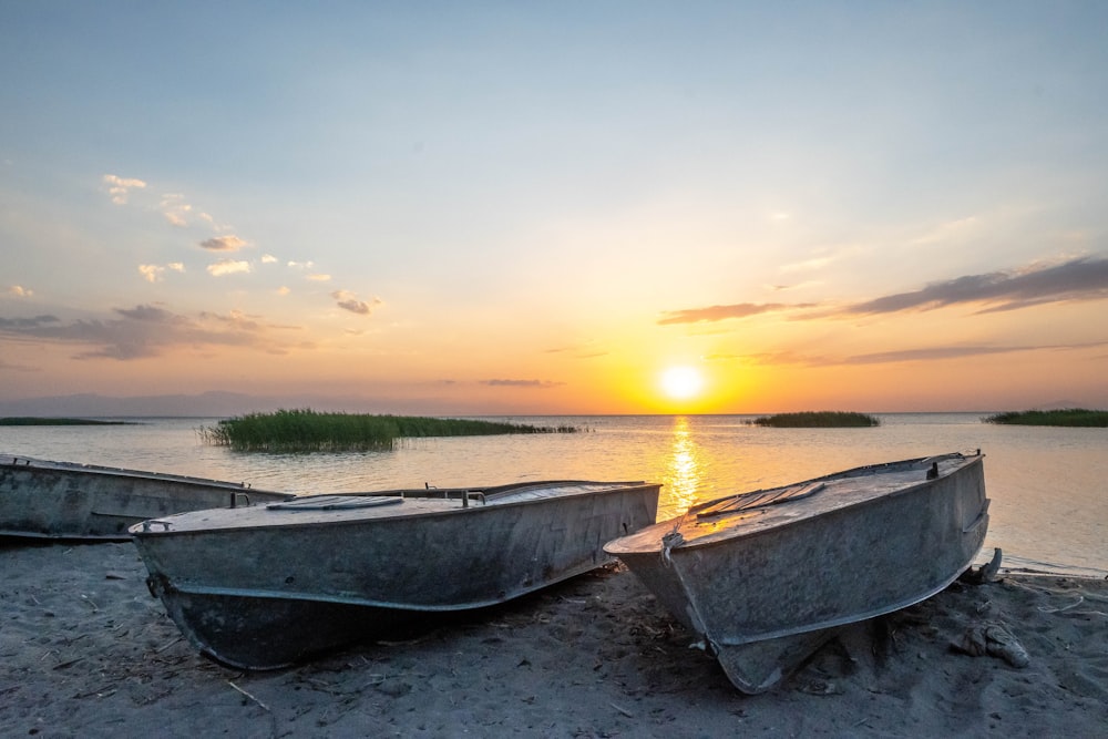 boats on the beach