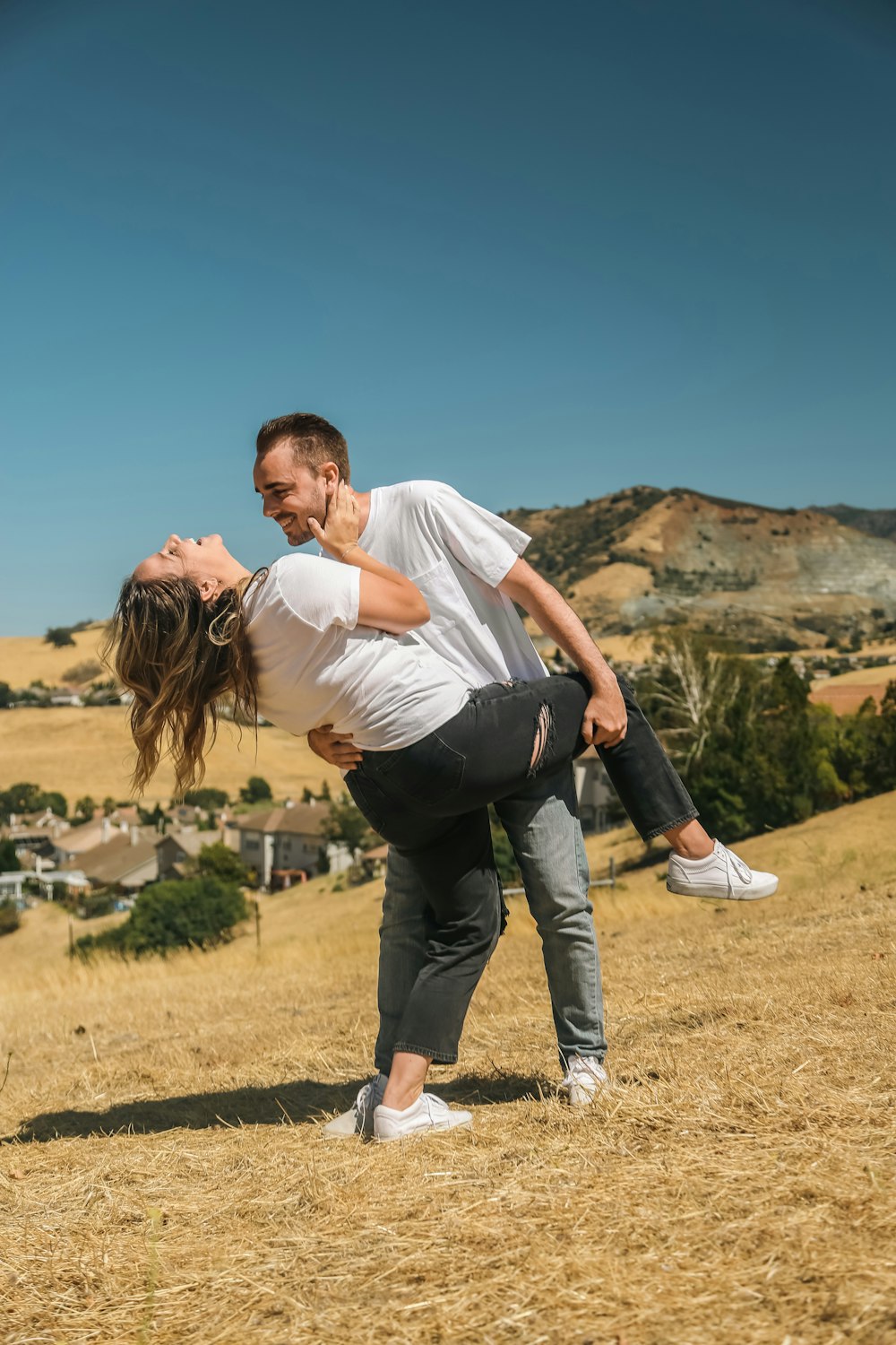 a man and woman dancing