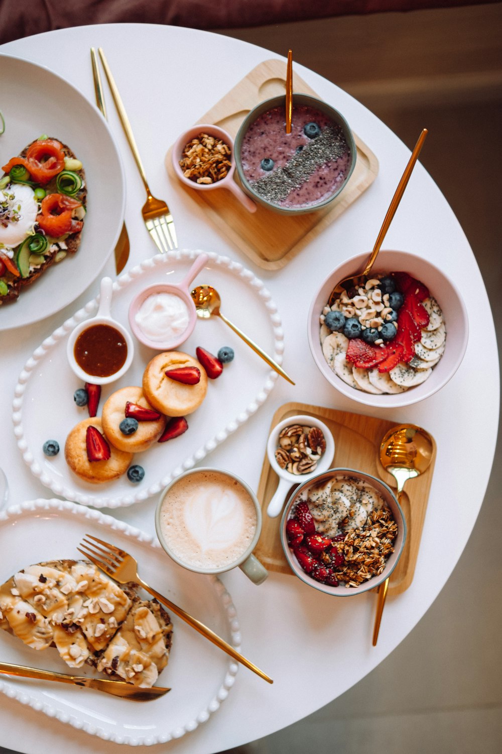 a table full of food