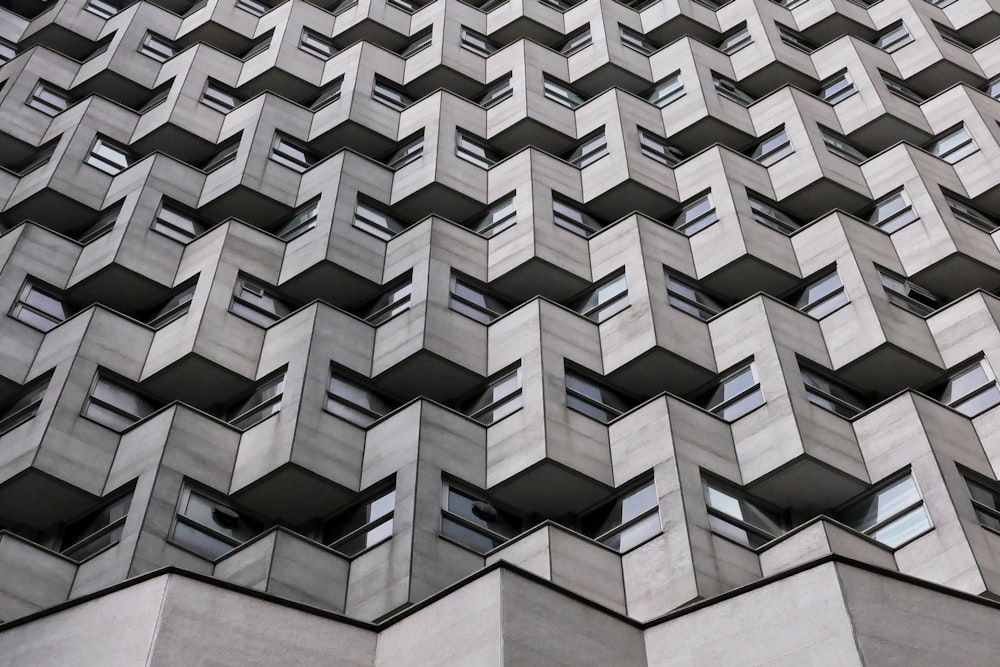 a building with many windows