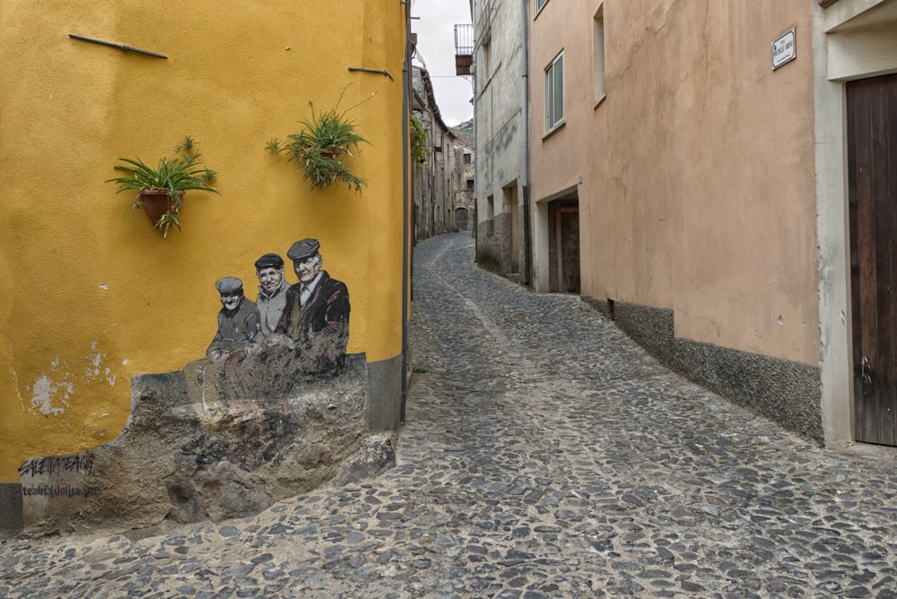 a group of statues on a street