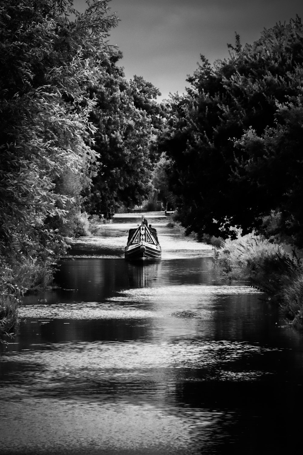 a boat on a river