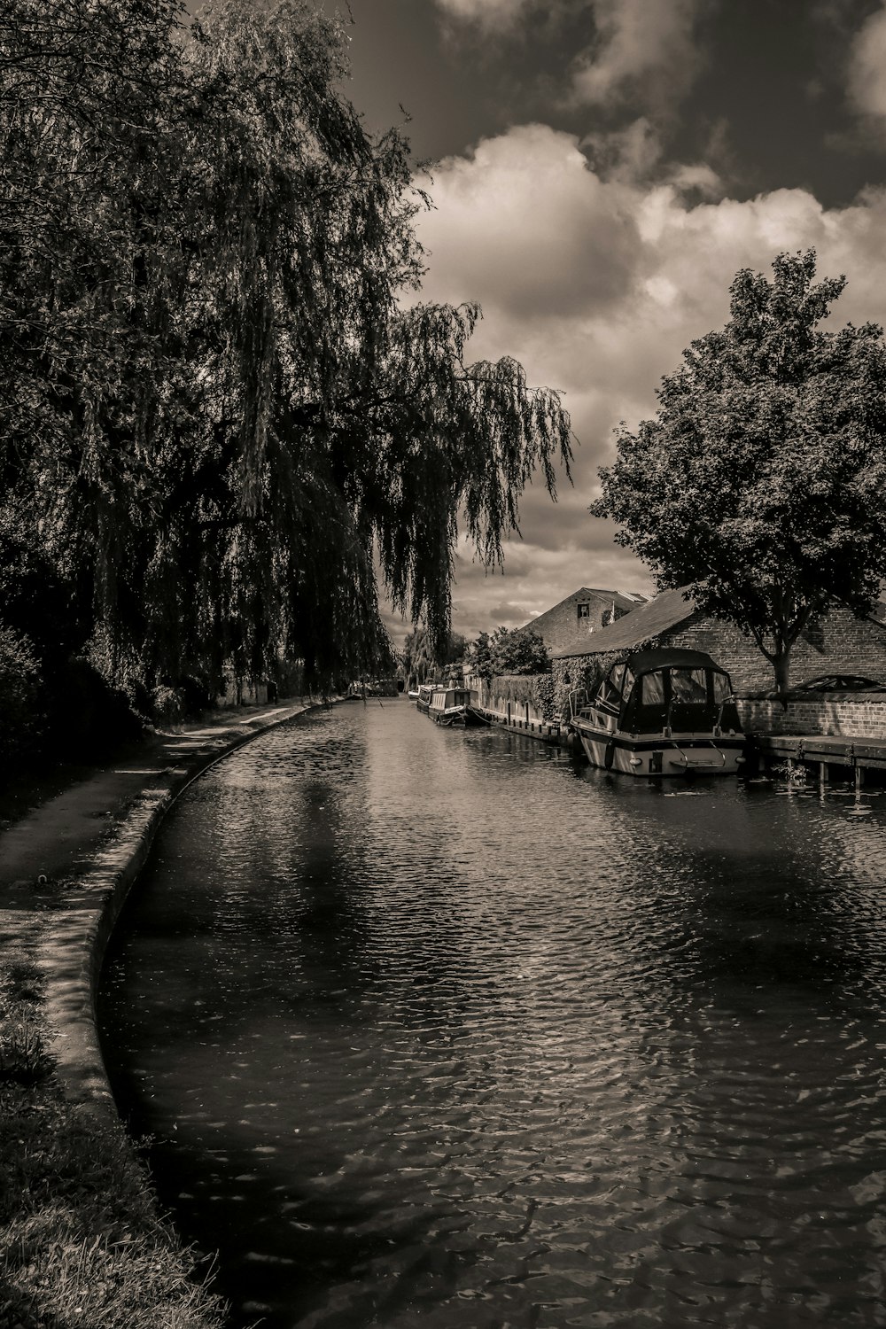 a boat on a river