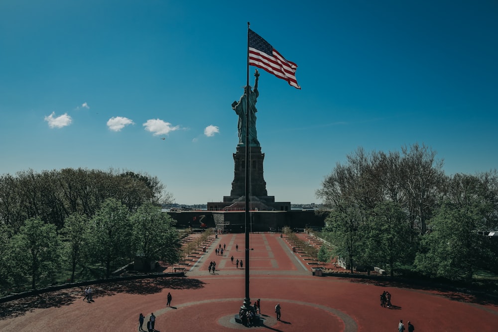 a flag on a flagpole