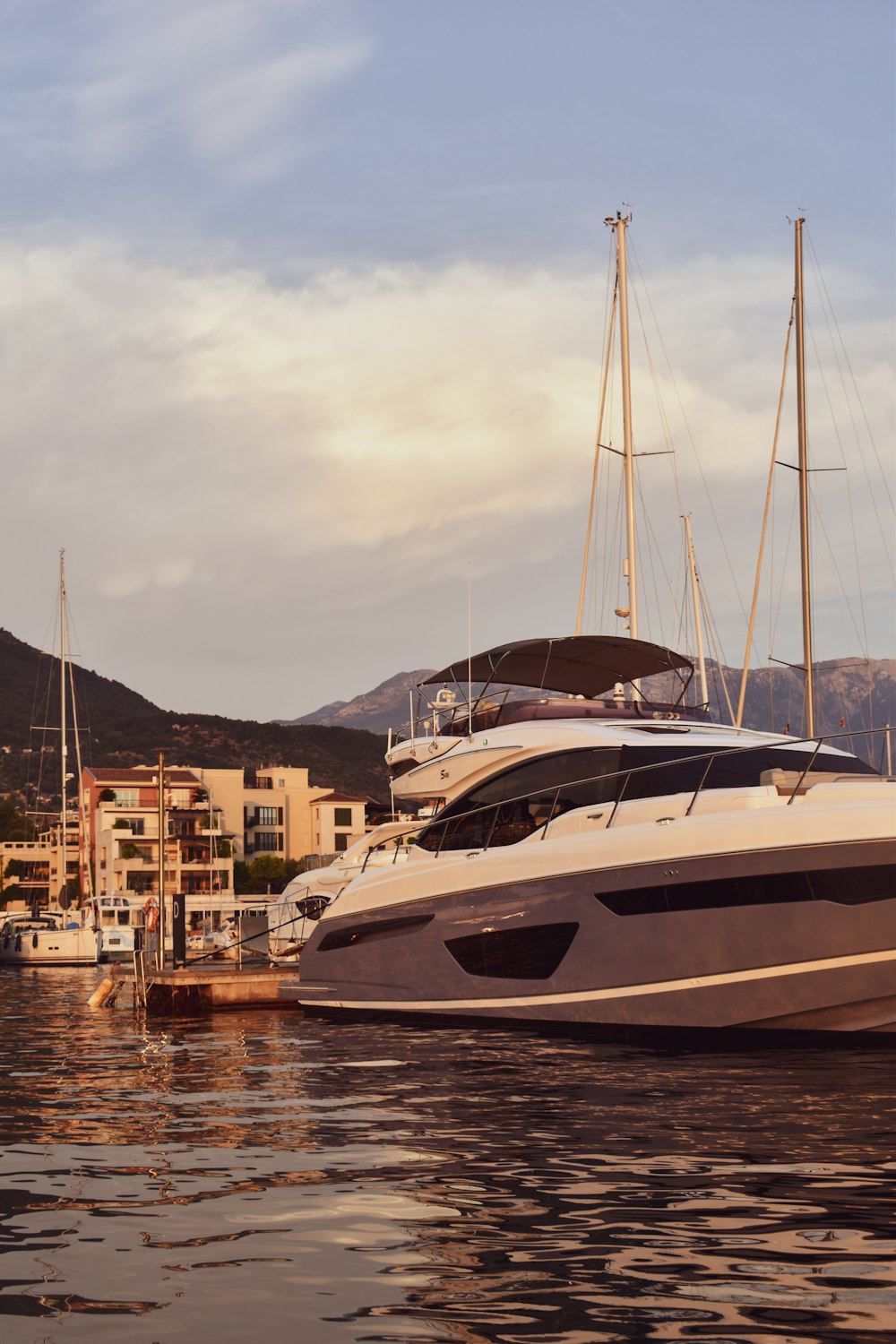 a boat docked at a pier