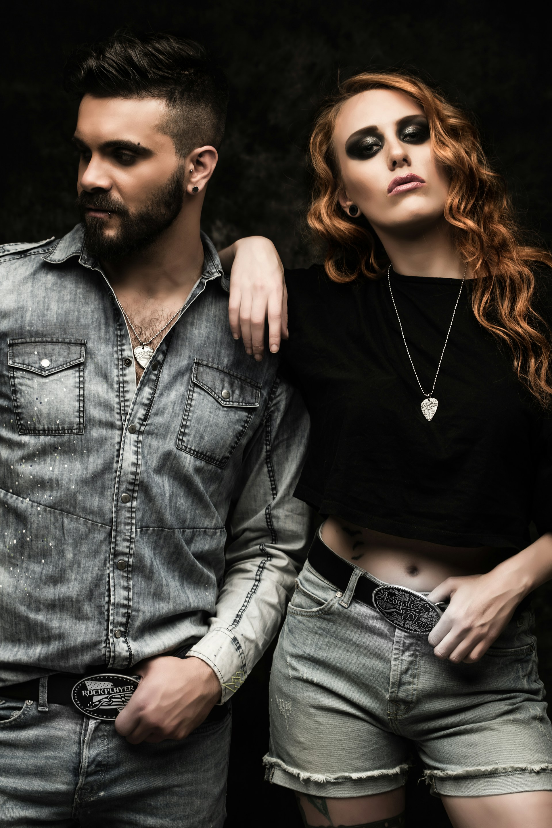 a man and woman posing for a picture