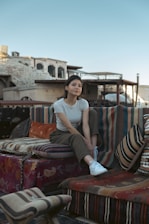 a person sitting on a couch LIVING IN TURKEY