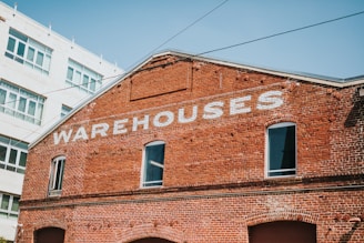 a brick building with windows