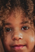 a close up of a boy