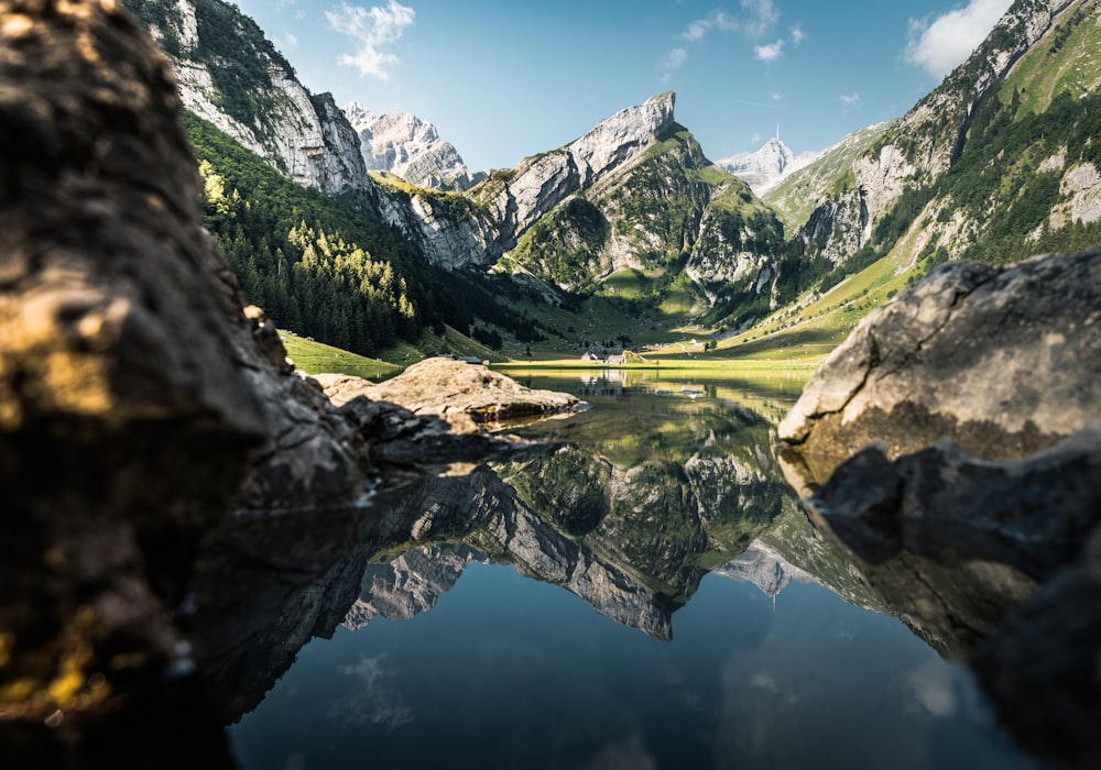 a river between mountains