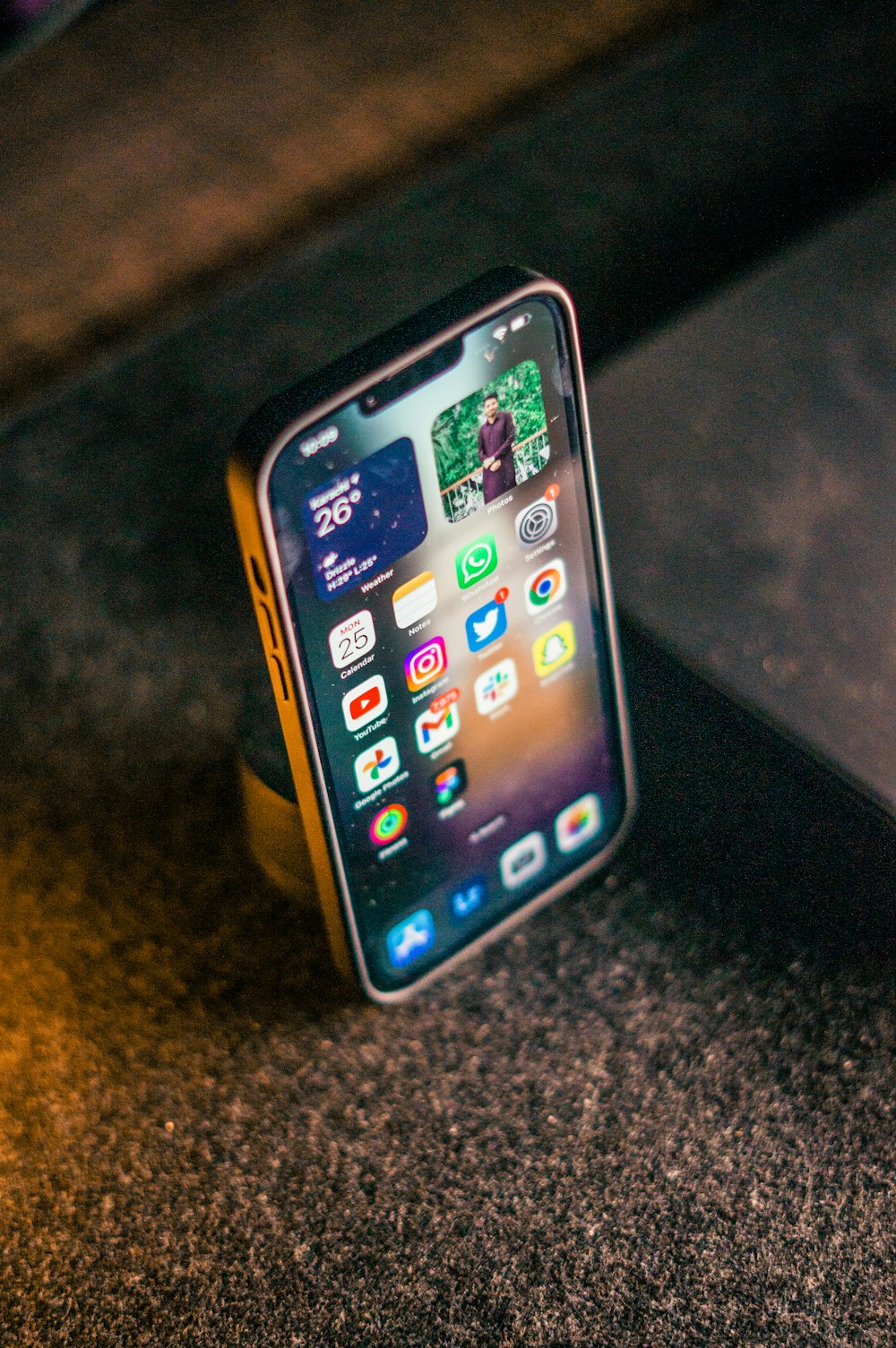 a cell phone on a table