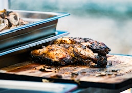 a close-up of some food
