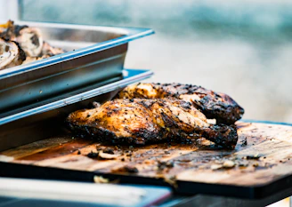 a close-up of some food