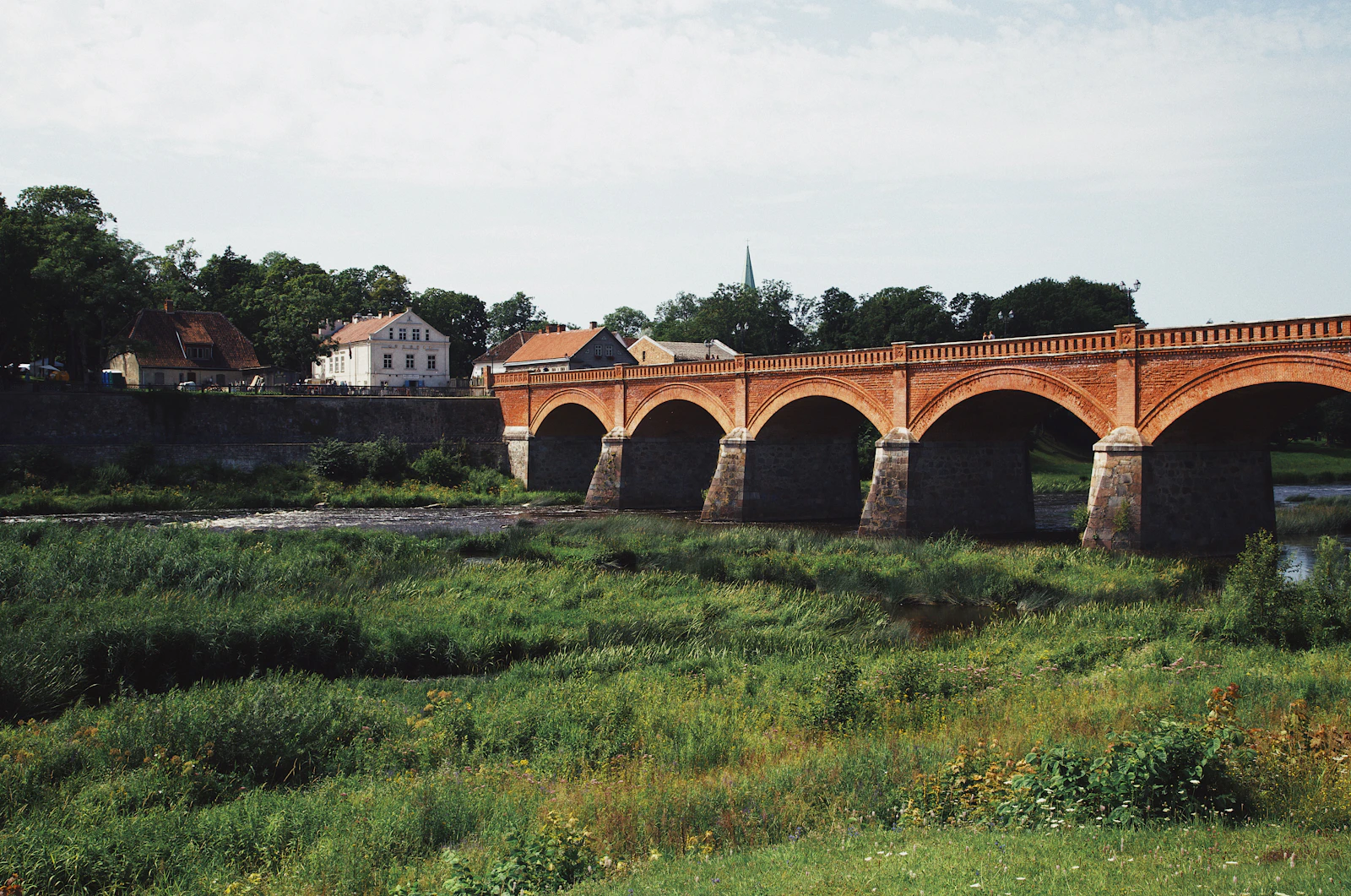 The old brick bridge across the Venta at Kuldīga