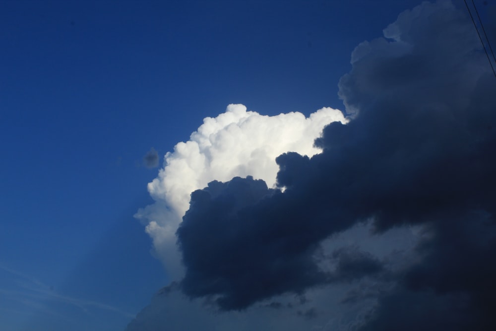 a blue sky with clouds