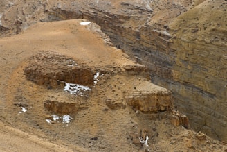 a large rocky area