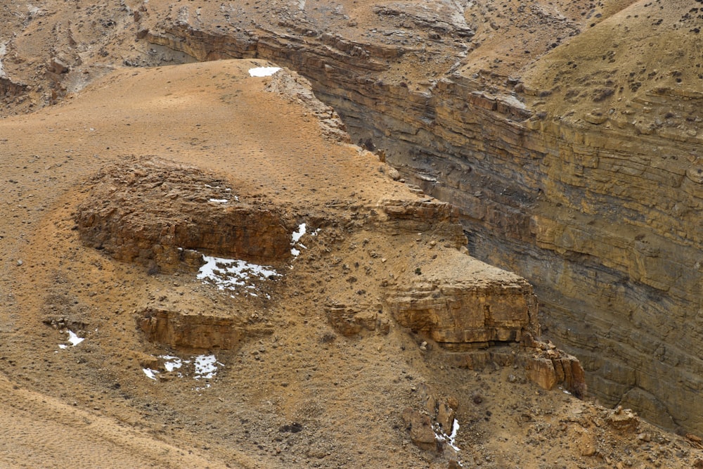 a large rocky area