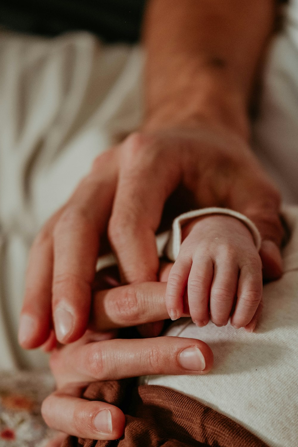 a close-up of a baby's hands