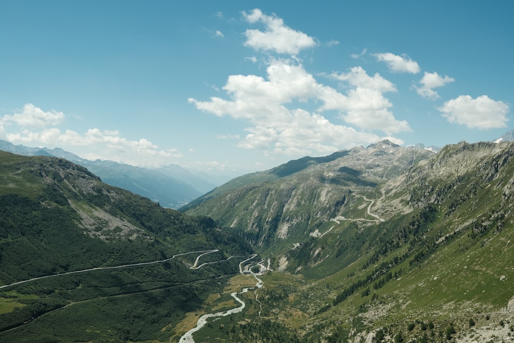 a road in a valley